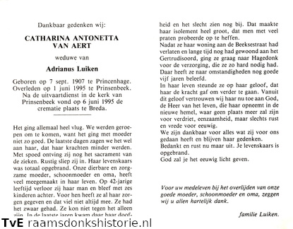 Catharina Antonetta van Aert- Adrianus Luiken