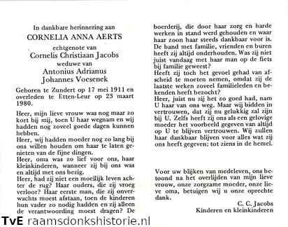 Cornelia Anna Aerts- Cornelis Christiaan Jacobs- Antonius Adrianus Johannes Voesenek