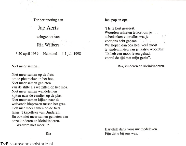 Jac Aerts- Ria Wilbers