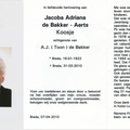 Jacoba Adriana Aerts A.J. de Bakker