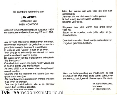 Jan Aerts- Mien Honcoop