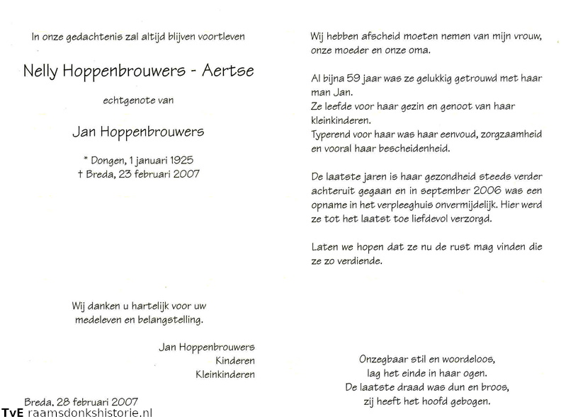 Nelly Aerts- Jan Hoppenbrouwers