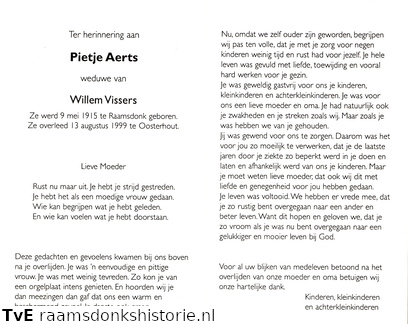 Pietje Aerts- Willem Vissers