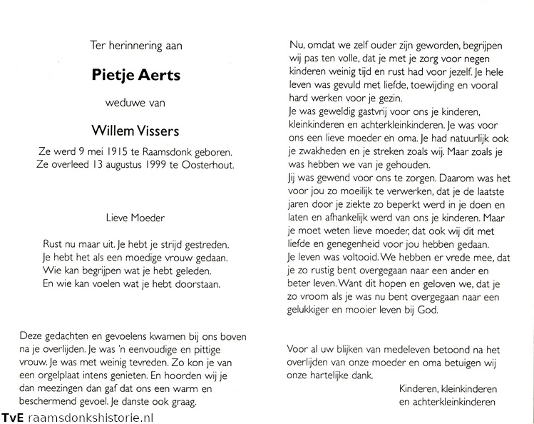 Pietje Aerts Willem Vissers