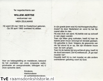 Willem Aertse- Mien Zeijlmans