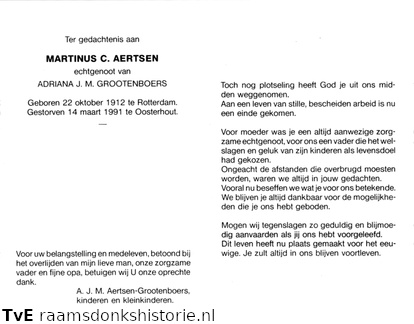 Martinus C. Aertsen- Adriana J.M.Grootenboers