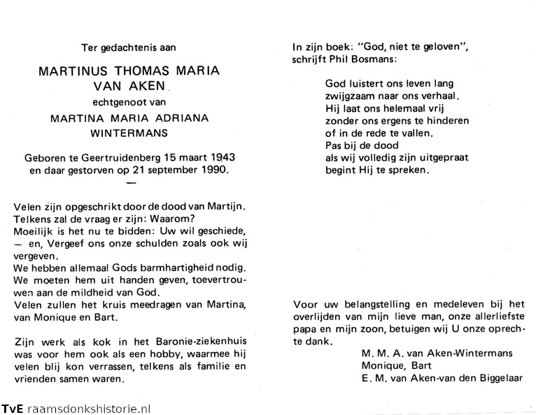 Martinus Thomas Maria van Aken- Martina Maria Adriana Wintermans