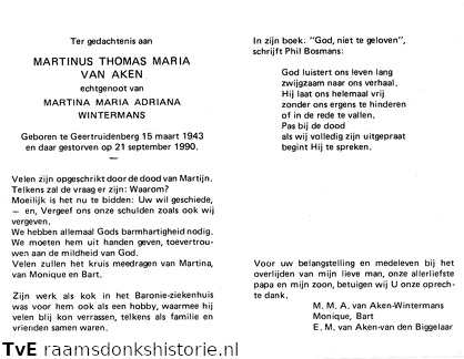 Martinus Thomas Maria van Aken Martina Maria Adriana Wintermans