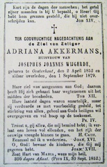 Adriana Akkermans Josephus Joannes Wijgerde