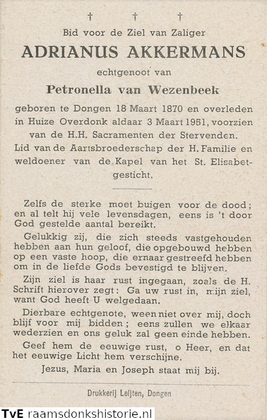 Adrianus Akkermans Petronella van Wezenbeek