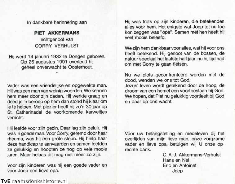 Piet Akkermans- Corry Verhulst