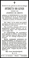 Antoinetta van Alphen- Joannes de Bruyn