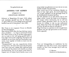 Antonia van Alphen Christiaan Mureau