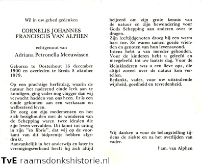 Cornelis Johannes Franciscus van Alphen- Adriana Petronella Meeuwissen