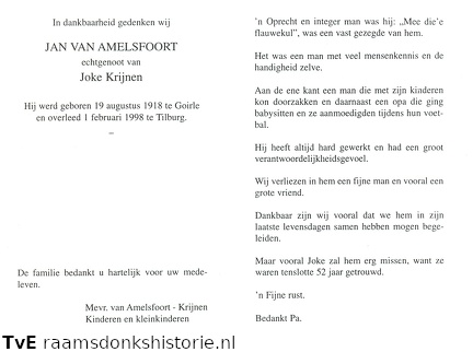 Jan van Amelsfoort- Joke Krijnen