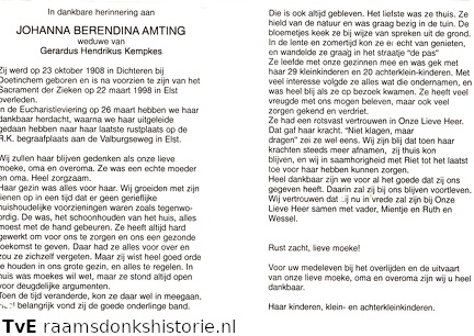 Johanna Berendina Amting Gerardus Hendrikus Kempkes
