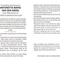 Antonetta Maria van den Andel- Conelis Adrianus van Leest