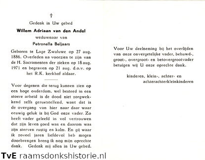 Willem Adriaan van den Andel- Petronella Beljaars