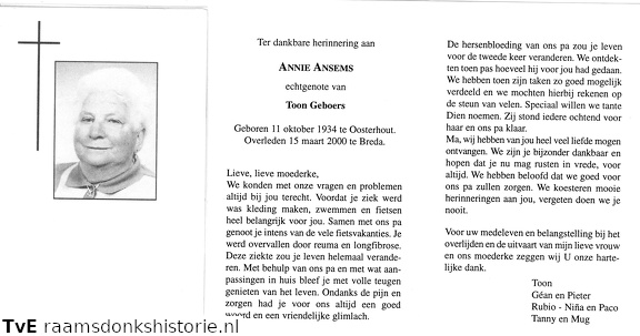 Annie Ansems Toon Geboers