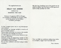 Ansems van, Nelly van Ansems- Marinus van Dijk