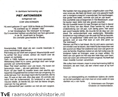 Piet Antonissen Cor van Dongen