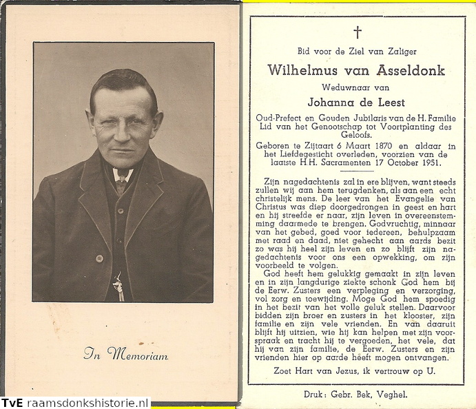 Wilhelmus van Asseldonk-- Johanna de Leest