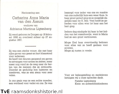 Catharina Anna Maria van den Assum Adrianus Martinus Ligtenberg