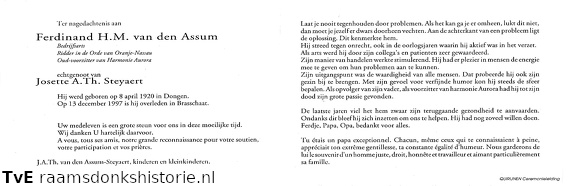 Ferdinand H.M. van den Assum- Josette A.J. Steyaert