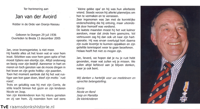 Jan van der Avoird- Corrie