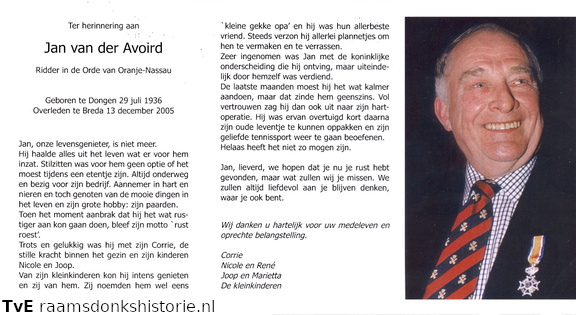 Jan van der Avoird Corrie