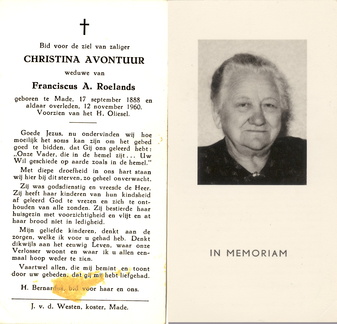 Christina Avontuur- Franciscus Adrianus Roelands
