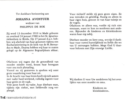 Johanna Avontuur- Philippus de Bok