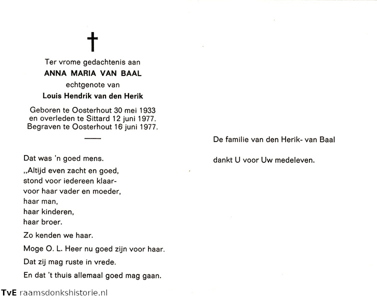 Anna Maria van Baal Louis Hendrik van den Herik