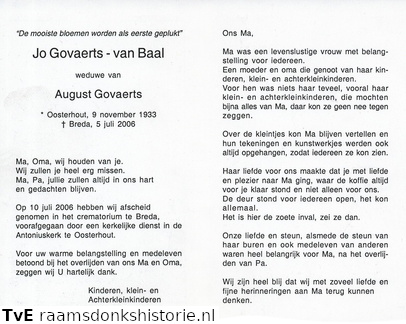 Jo van Baal August Govaerts