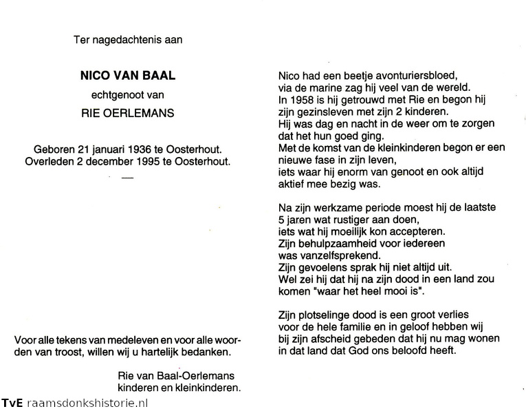 Nico van Baal Rie Oerlemans