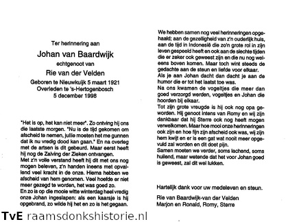 Johan van Baardwijk Rie van der Velden