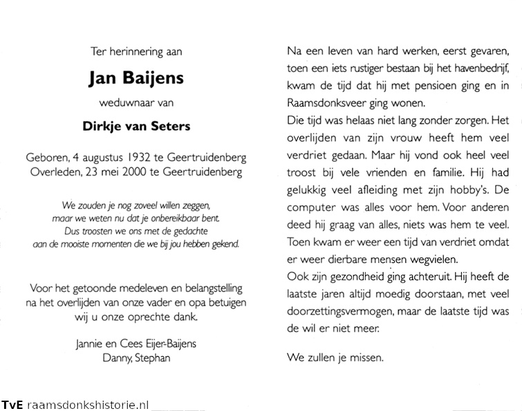 Jan Baijens Dirkje van Seters