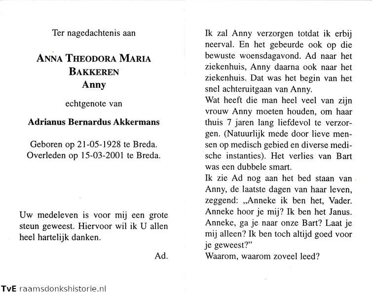 Anna Theodora Maria Bakkeren Adrianus Bernardus Akkermans