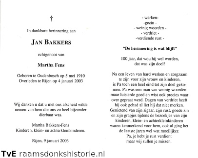 Jan Bakkers Martha Fens