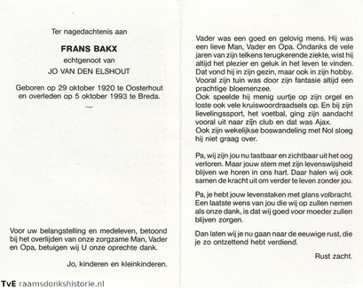 Frans Bakx Jo van den Elshout