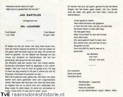 Jan Bartelen Nel Lazaroms