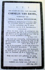 Cornelis van Bavel Adriana Johanna Weijgerde