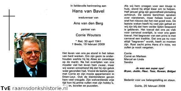 Hans van Bavel (vr)Corrie Wouters Ans ven den Berg