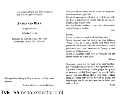 Anton van Beek Maria Geerts