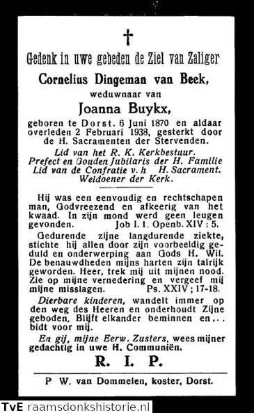 Cornelius Dingeman van Beek Joanna Buykx