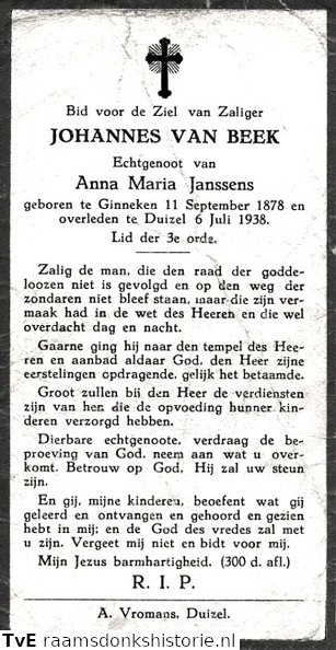Johannes van Beek Anna Maria Janssens