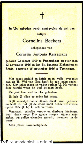 Cornelius Beekers Cornelia Antonia Kerremans