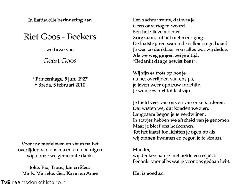 Riet Beekers-Geert Goos