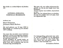 Antonia Johanna Cornelia Beekmans Henri Christiaan Johannes Maria Herbers