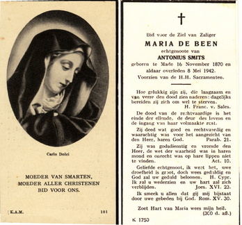 Maria de Been Antonius Smits